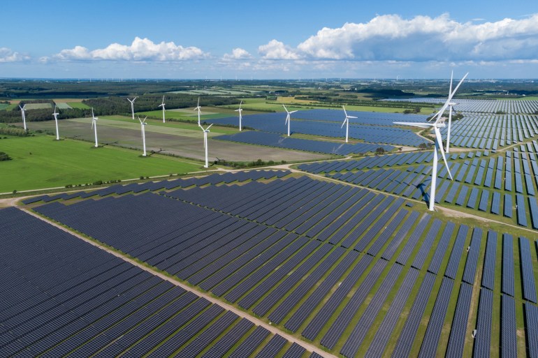 One of the largest solar Parks in northern Europa near Holstebro in Denmark; Shutterstock ID 2170384597; purchase_order: aljazeera ; job: ; client: ; other: