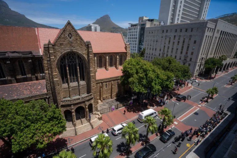 St George’s Cathedral, Cape Town [Jerome Delay/AP]