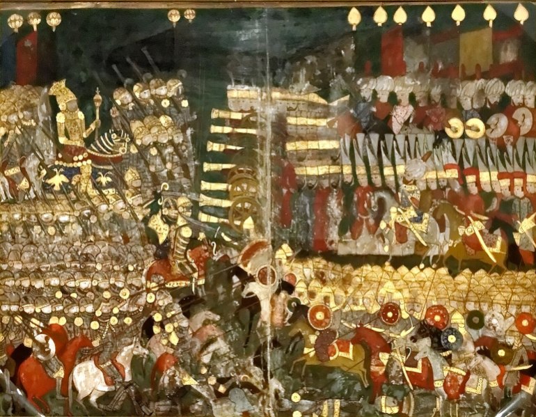 Battle of Mohács (1526), Turkish miniature, currently on display at the Castle of Szigetvar, Hungary