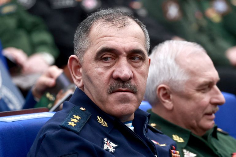 Russian Deputy Defence Minister Yunus-Bek Yevkurov attends an annual meeting of the Defence Ministry Board in Moscow, Russia, December 21, 2022. Sputnik/Sergei Fadeichev/Pool via REUTERS ATTENTION EDITORS - THIS IMAGE WAS PROVIDED BY A THIRD PARTY.