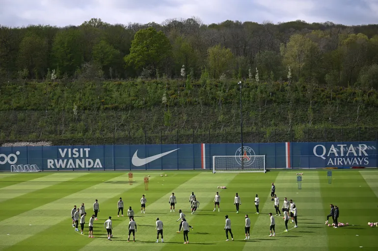 PARIS, FRANCE - APRIL 09: A general view during a training session at PSG Campus on April 09, 2024 in Paris, France. (Photo by Stuart Franklin/Getty Images)