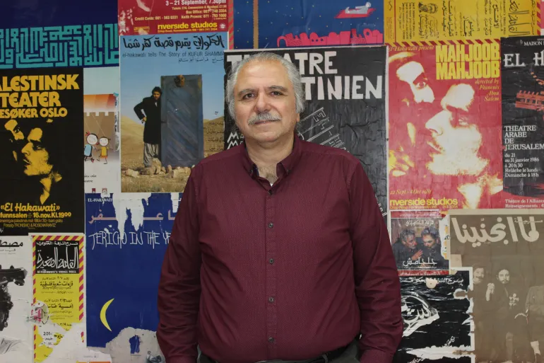 الممثل المسرحي المقدسي ومدير المسرح الوطني الفلسطيني (الحكواتي) عامر خليل(الجزيرة نت)