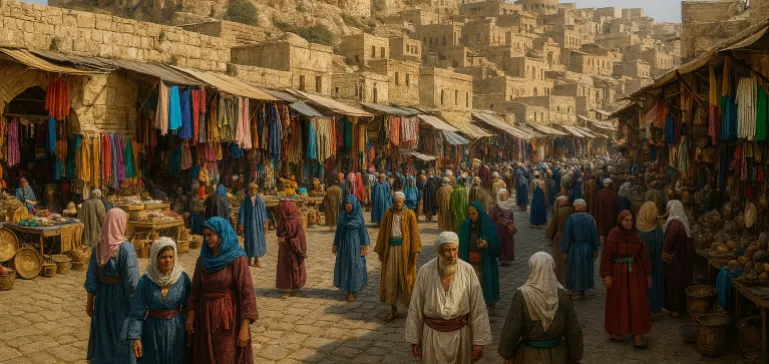 أسواق طرابلس المملوكية كما تخيّلها الذكاء الاصطناعي