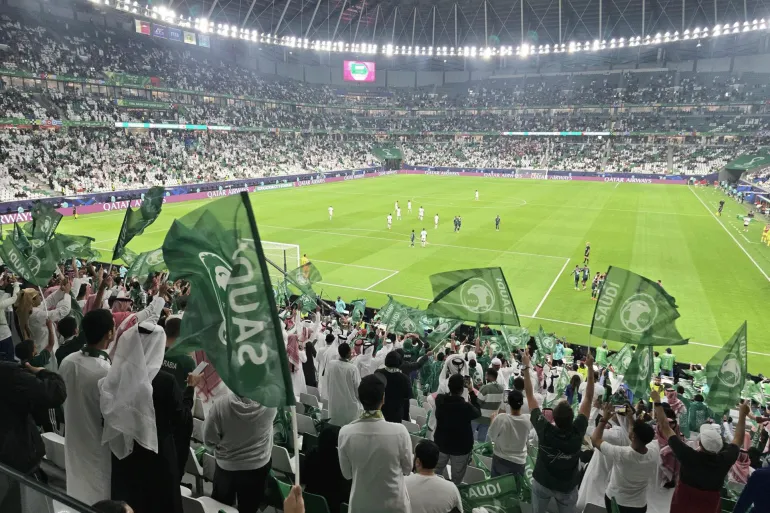 جماهير كأس العرب - مبارة السعودية وسلطنة عمان المصدر: الجزيرة نت