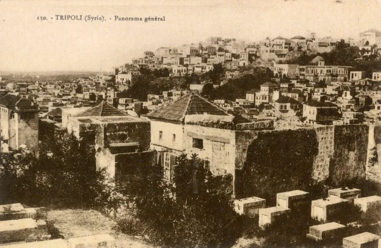 Mandatory Credit: Photo by Historia/Shutterstock (9850005a) General Panoramic View of Rooftops of Tripoli Lebanon. Unattributed Postcard General Panoramic View of Rooftops of Tripoli, Lebanon