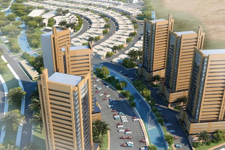 جانب من خريطة هيكلية للمباني السكنية والشقق في المدينة الجديدة. المصدر: قسم الاعلام في وزارة التنمية العمرانية وسمح لنا باستخدامها.