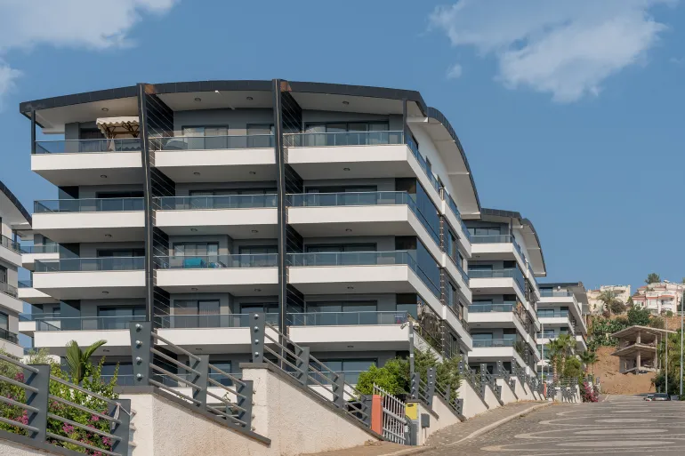 Multi-apartment residential complex in the open air. South Turkey real estate.