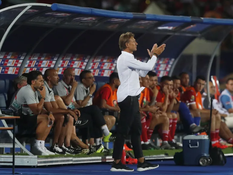 Soccer Football - Africa Cup of Nations 2019 - Group D - Morocco v Ivory Coast - Al Salam Stadium, Cairo, Egypt - June 28, 2019 Morocco coach Herve Renard during the match REUTERS/Amr Abdallah Dalsh