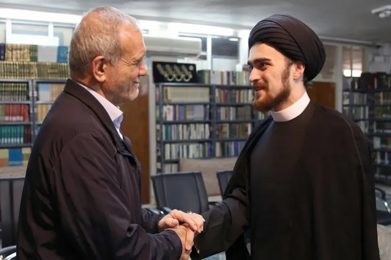 أحمد الخميني ومسعود بزشكيان المصدر: حساب أحمد الخميني على إنستغرام