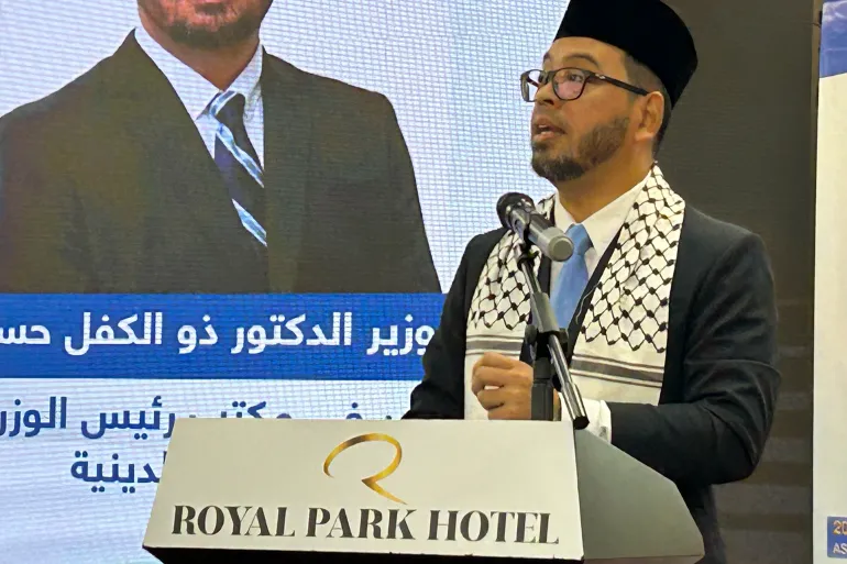 ذو الكفل حسن وزير الشؤون الدينية الماليزي يؤكد على أن القضية الفلسطينية ليست قصية إنسانية فحسب بل قضية عدالة وكرامة للأمة