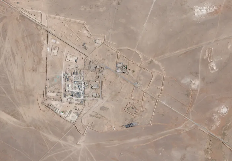 A satellite image shows the al-Tanf Base, in Syria, in this image taken July 20, 2025. 2026 PLANET LABS PBC/Handout via REUTERS THIS IMAGE HAS BEEN SUPPLIED BY A THIRD PARTY. MANDATORY CREDIT.