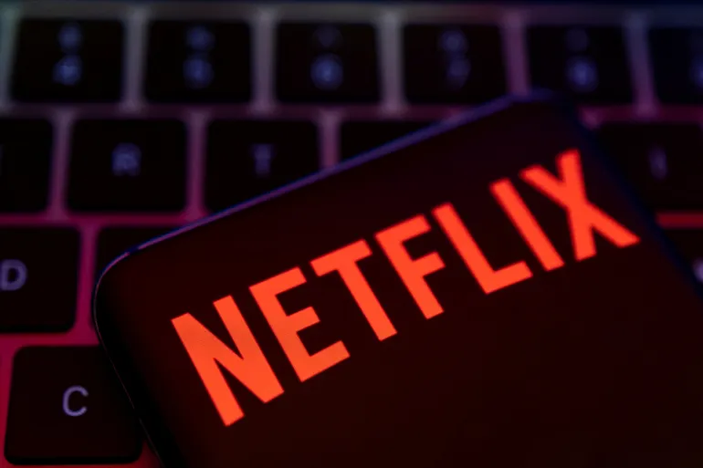 Illustration shows Netflix logo