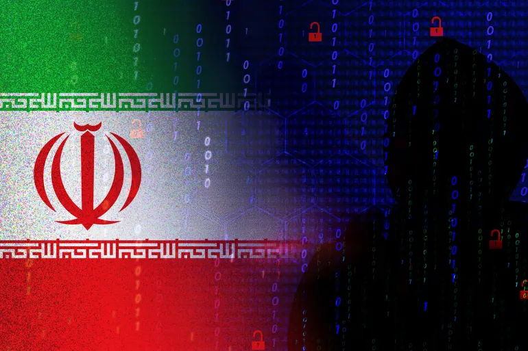 Cyber attack on Iran concept background; Shutterstock ID 2380693883; purchase_order: aj; job: ; client: ; other: