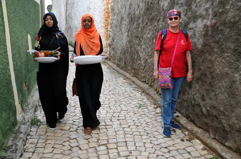 HARAR, ETHIOPIA - August 29, 2018. Daily life in the beautiful Medina of Harar (eastern Ethiopia). UNESCO List 2006.