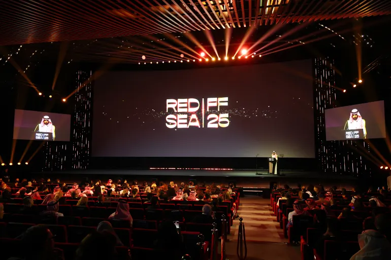 JEDDAH, SAUDI ARABIA - DECEMBER 04: A general view of the stage during the Opening Ceremony at the Red Sea International Film Festival 2025 on December 04, 2025 in Jeddah, Saudi Arabia. (Photo by Tim P. Whitby/Getty Images for The Red Sea International Film Festival)