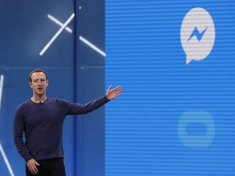 Facebook CEO Mark Zuckerberg speaks about Messenger at Facebook Inc's annual F8 developers conference in San Jose, California, U.S. May 1, 2018. REUTERS/Stephen Lam
