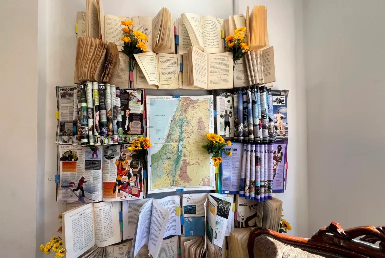 صورة رقم (10) فلسطين- غزة- شارع عمر المختار- مكتبة العنقاء 21 إبريل 2026 إسراء الرّملي- خاص بالجزيرة نت