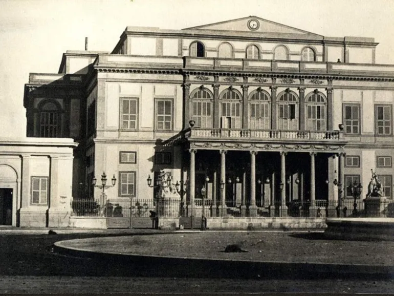 Omran Abdullah - دار الأوبرا الخديوية عام 1869، ويكيبيديا - قصة مدينتين في مصر.. حديقة الأزبكية التي انقسمت حولها العاصمة الخديوية