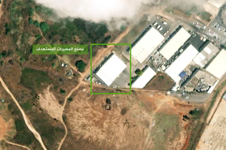 صور أقمار صناعية تظهر مصنع مسيرات إسرائيلي في بتاح تكفا @ المصدر غوغل إيرث