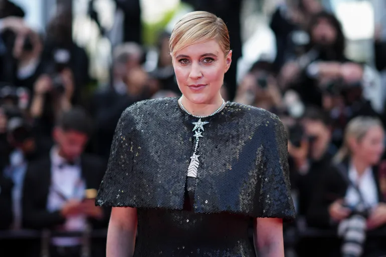 Jury president Greta Gerwig poses for photographers upon arrival at the premiere of the film 'Megalopolis' at the 77th international film festival, Cannes, southern France, Thursday, May 16, 2024. (Photo by Scott A Garfitt/Invision/AP)