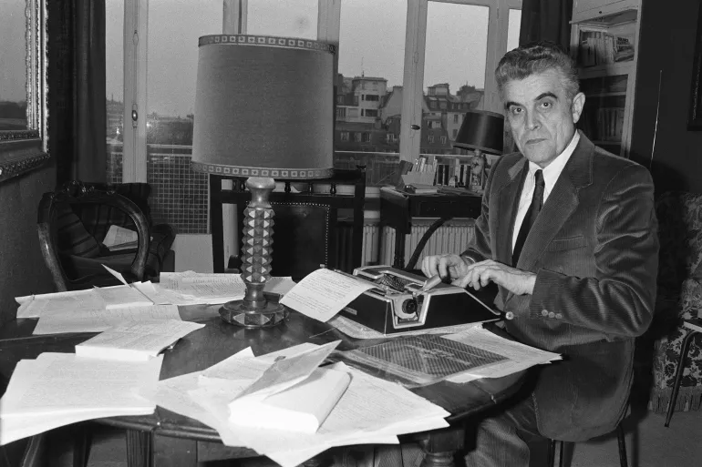 FRANCE - FEBRUARY 14: French philosopher Rene Girard in Paris, France on February 14, 1979. (Photo by Laurent MAOUS/Gamma-Rapho via Getty Images)