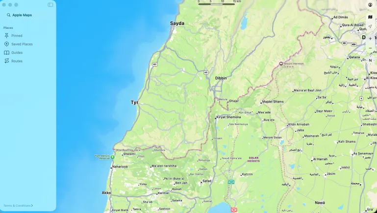 لماذا اختفى جنوب لبنان عن "خرائط آبل"؟