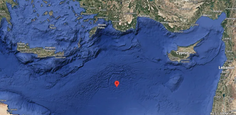 موقع حاملة الطائرات الأمريكية جيرالد فورد في البحر المتوسط (سينتينال-2)