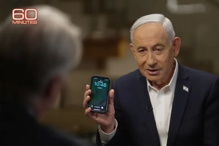 رئيس الوزراء الإسرائيلي بنيامين نتنياهو في مقابلة مع برنامج "60 دقيقة" على شبكة CBS - المصدر: CBS