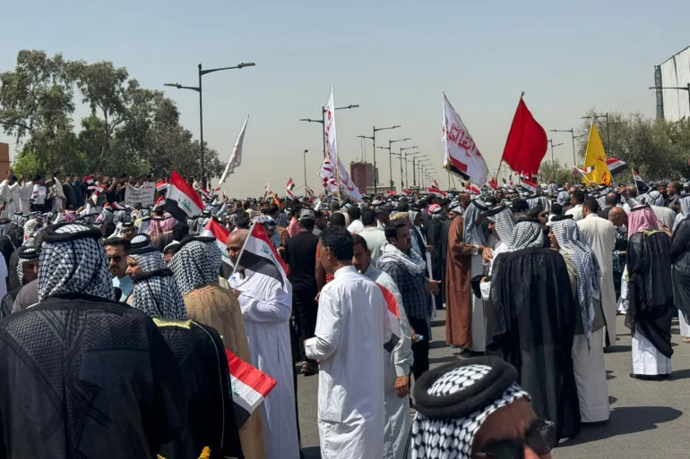 تظاهرة المزارعين في بغداد على خفض أسعار شراء محصول الحنطة للموسم الحالي