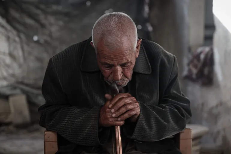 Abdel Mahdi al-Wuheidi says the current war in Gaza has been more catastrophic than the 1948 Nakba [Abdelhakim Abu Riash/Al Jazeera]