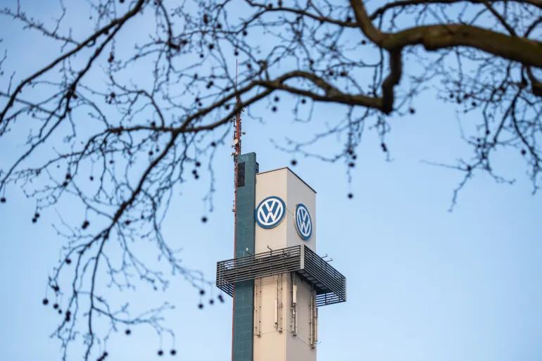 OSNABRUECK, GERMANY - MARCH 27: The Volkswagen automobile factory stands on March 27, 2026 in Osnabrueck, Germany. Volkswagen had previously slated the plant, which produces the T-Roc passenger car, to close in 2027, though the company is now in talks with Rafael Advanced Defence Systems of Israel to retool the plant and produce components for the "Iron Dome" missile defence system. The shift would save the factory's 2,300 jobs. (Photo by Hesham Elsherif/Getty Images)
