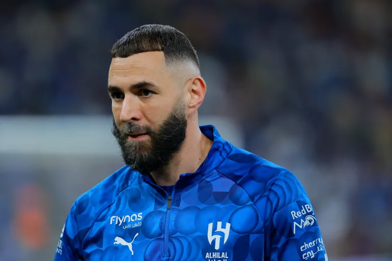Soccer Football - King Cup of Champions - Final - Al Hilal v Al Kholood - King Abdullah Sports City Stadium, Jeddah, Saudi Arabia - May 8, 2026 Al Hilal's Karim Benzema during the warm up before the match REUTERS/Stringer