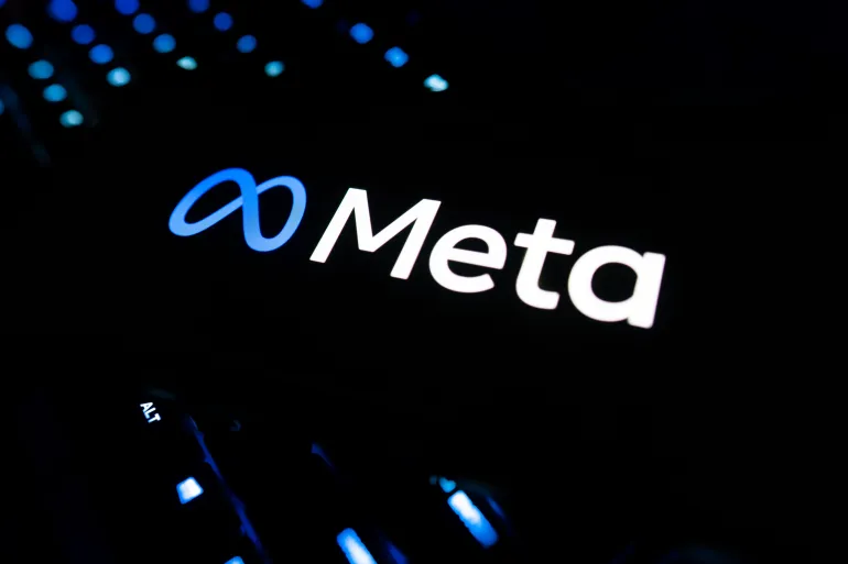 Meta Logo On Smartphone Social Media Platform