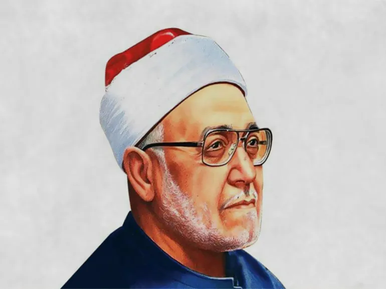 الشيخ محمد الغزالي بريشة أحد معاصريه