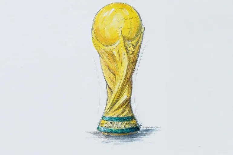 Gazzaniga's trophy sketch المصدر FIFA Museum
