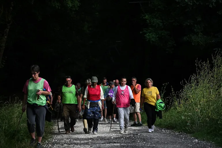 Villagers return after taking part in the search for Lyhanna, an 11-year-old schoolgirl missing since May 29, 2026, in Fleurance, southwestern France, on May 31, 2026.