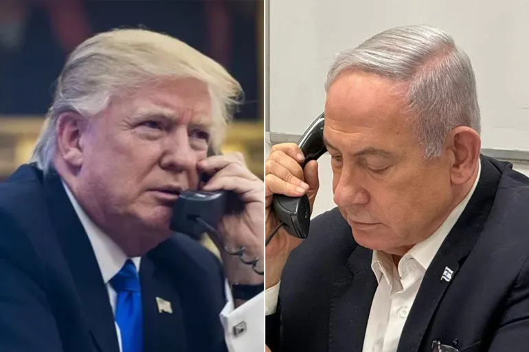 دونالد ترمب يجري مكالمة هاتفية مع نتنياهو