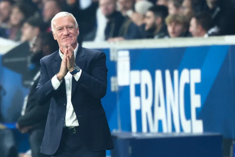 France's head coach Didier Deschamps gestures before the international friendly football match between France and North Ireland at the Decathlon Arena - Pierre Mauroy stadium in Villeneuve-d'Ascq, northern France on June 8, 2026, ahead of the 2026 FIFA World Cup football tournament. (Photo by Sameer AL-DOUMY / AFP)