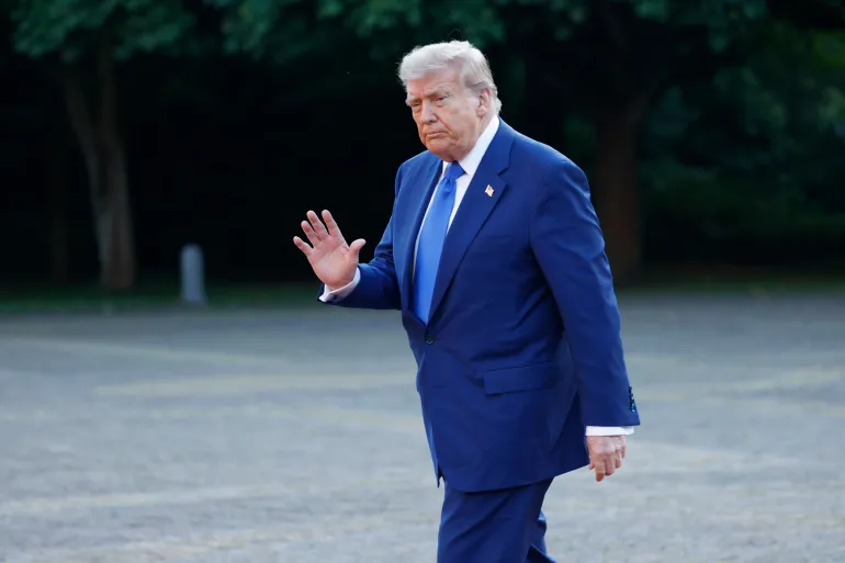 THE HAGUE, NETHERLANDS - JUNE 24: U.S. President Donald Trump arrives as NATO leaders and spouses arrive for a dinner hosted by the king and queen of the Netherlands during the 2025 NATO Summit on June 24, 2025 at Huis ten Bosch Palace in The Hague, Netherlands. This year's NATO summit, which brings together heads of state and government from across the military alliance, is being held in the Netherlands for the first time. Among other matters, members are to approve a new defense investment plan that raises the target for defense spending to 5% of GDP. (Photo by Omar Havana/Getty Images)