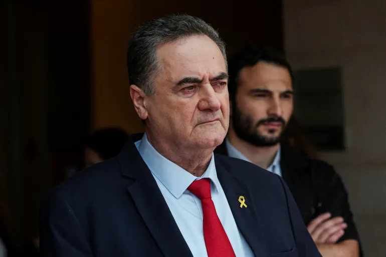 FILE PHOTO: Israeli Foreign Minister Israel Katz looks on, amid the ongoing conflict in Gaza between Israel and Hamas, in Jerusalem, November 7, 2024. REUTERS/Ronen Zvulun/File Photo