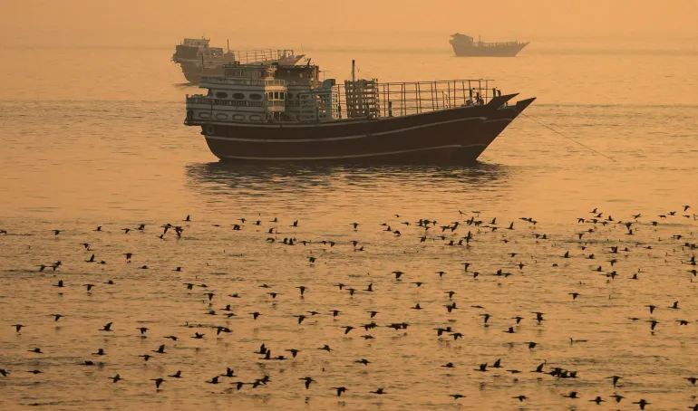 Vessels at the Strait of Hormuz, as seen from Musandam, Oman, June 16, 2026. REUTERS/Stringer TPX IMAGES OF THE DAY