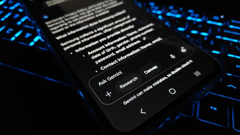 Bangalore, India - July, 02, 2025: Close up image of Google Gemini on Android Showing the results of for a user's prompt or Query, Google Gemini AI Model Provides detailed explanation. AI Subscription